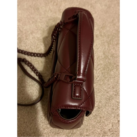 Tory Burch Burgundy Quilted Crossbody Bag - Picture 4 of 8